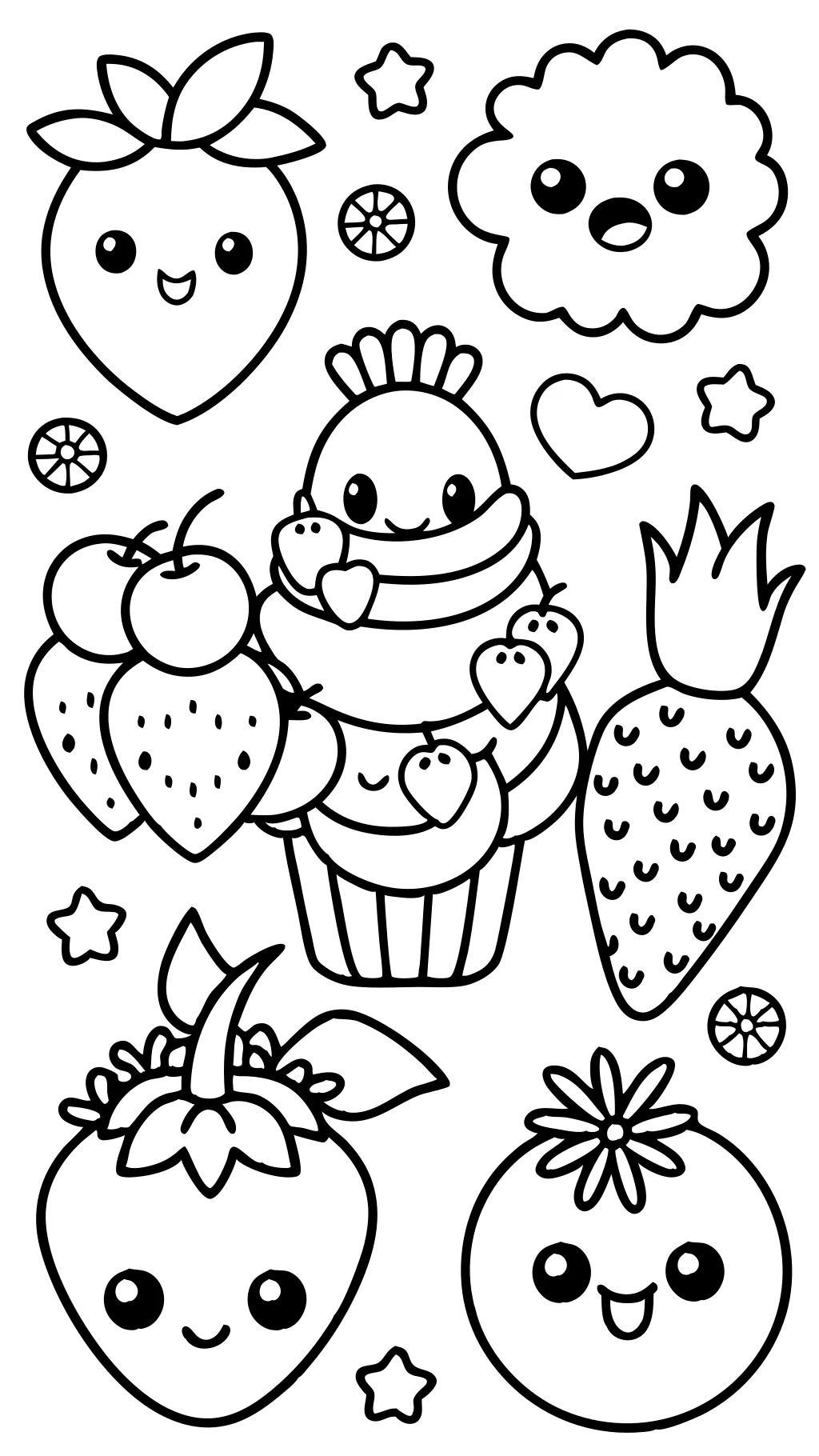 coloriage alimentaire mignon